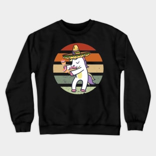 Unicorn Dancing Singing Mexican Spaniard Crewneck Sweatshirt